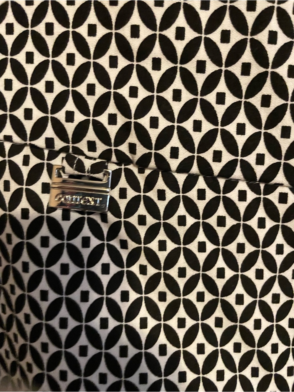 Context by Lord & Taylor Black & White Geometric Print Pants with Logo Accent - Picture 4 of 4